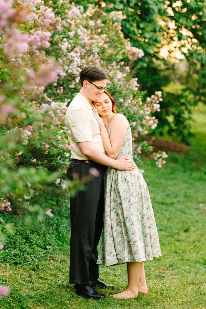 Arnold Arboretum Flower Engagement Photo