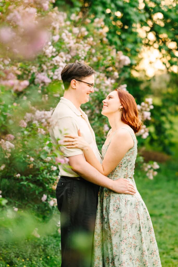 Arnold Arboretum Flower Engagement Photos