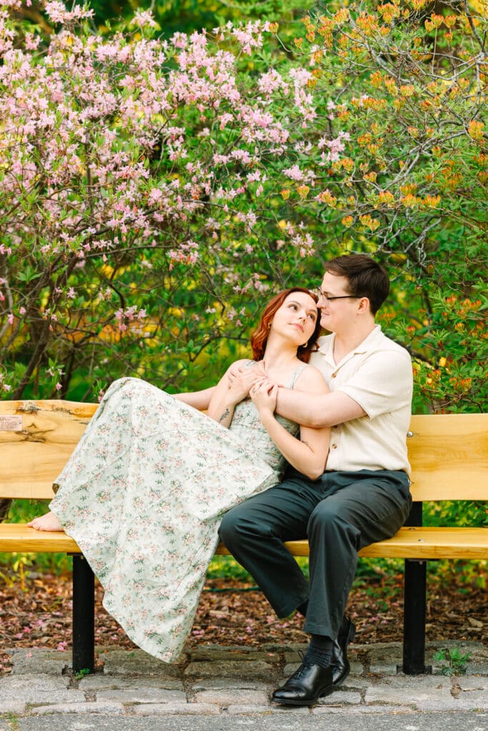 Spring Flowers Engagement Photo