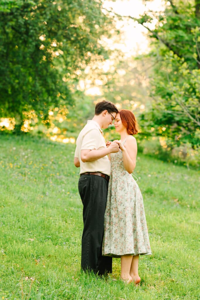 Spring Forest Engagement Photo