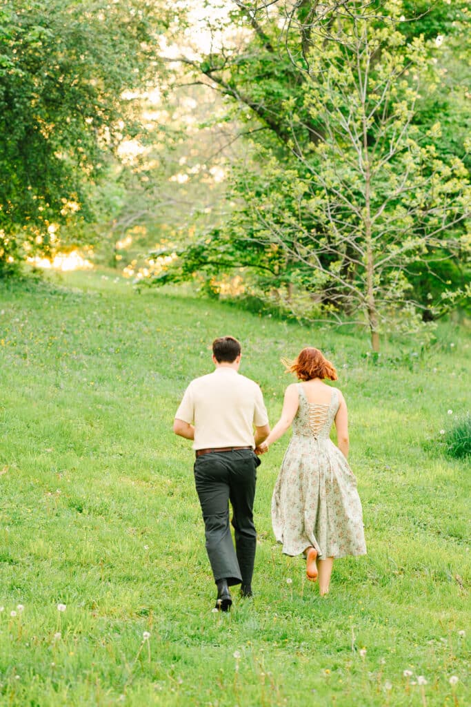 Spring Forest Engagement Photos