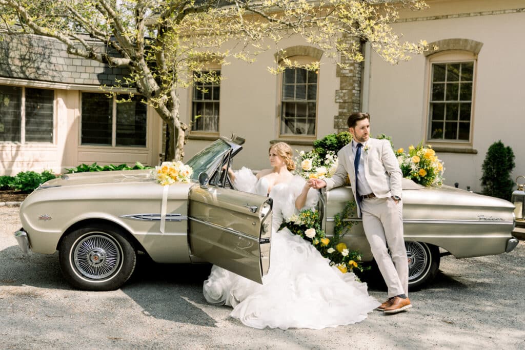 Vintage Wedding Getaway Car Wedding