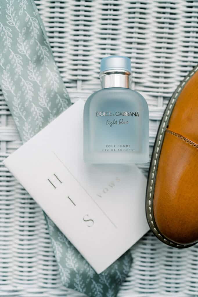 his vows wedding flatlay