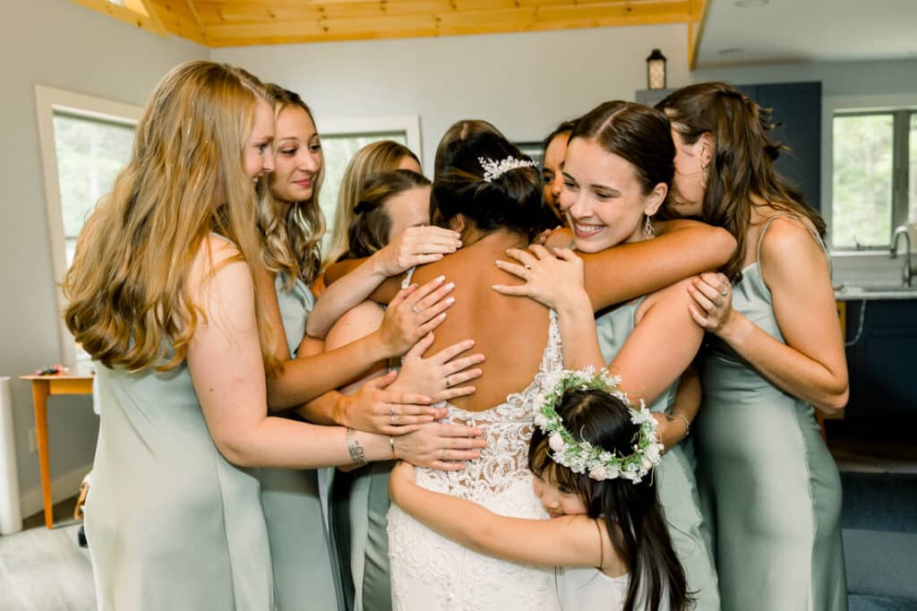 bridesmaids emotional first look