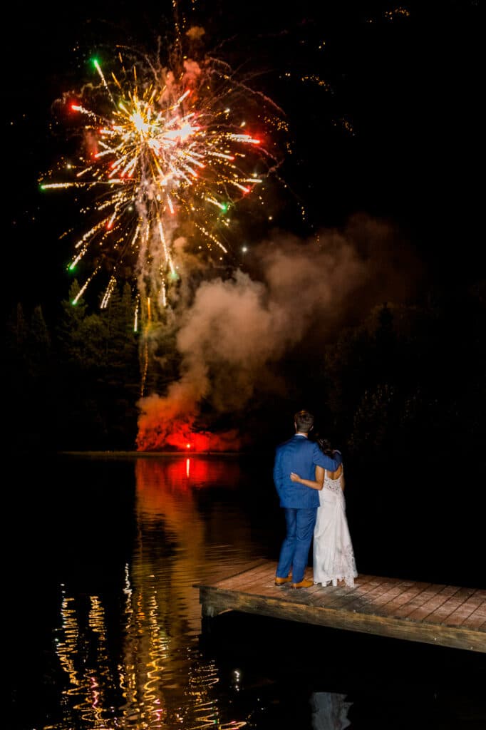 mohawk falls wedding fireworks exit