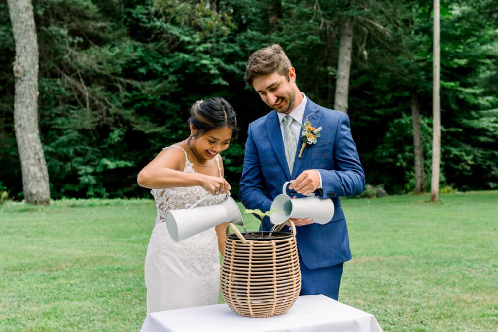 mohawk falls wedding tree watering ceremony