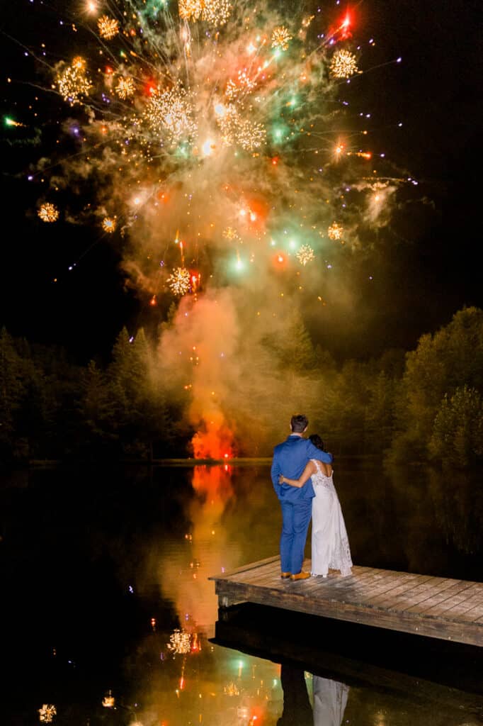 mohawk falls wedding fireworks exit