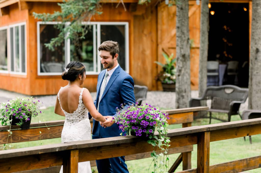 mohawk falls wedding first look