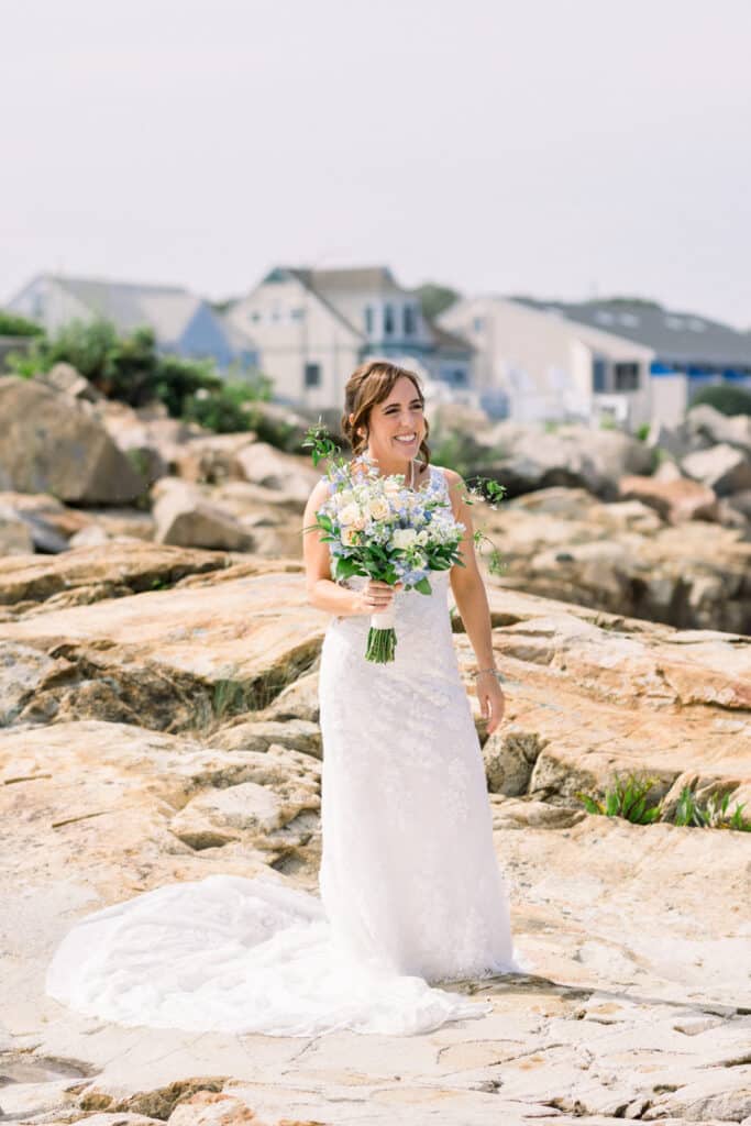 bass rocks bride first look