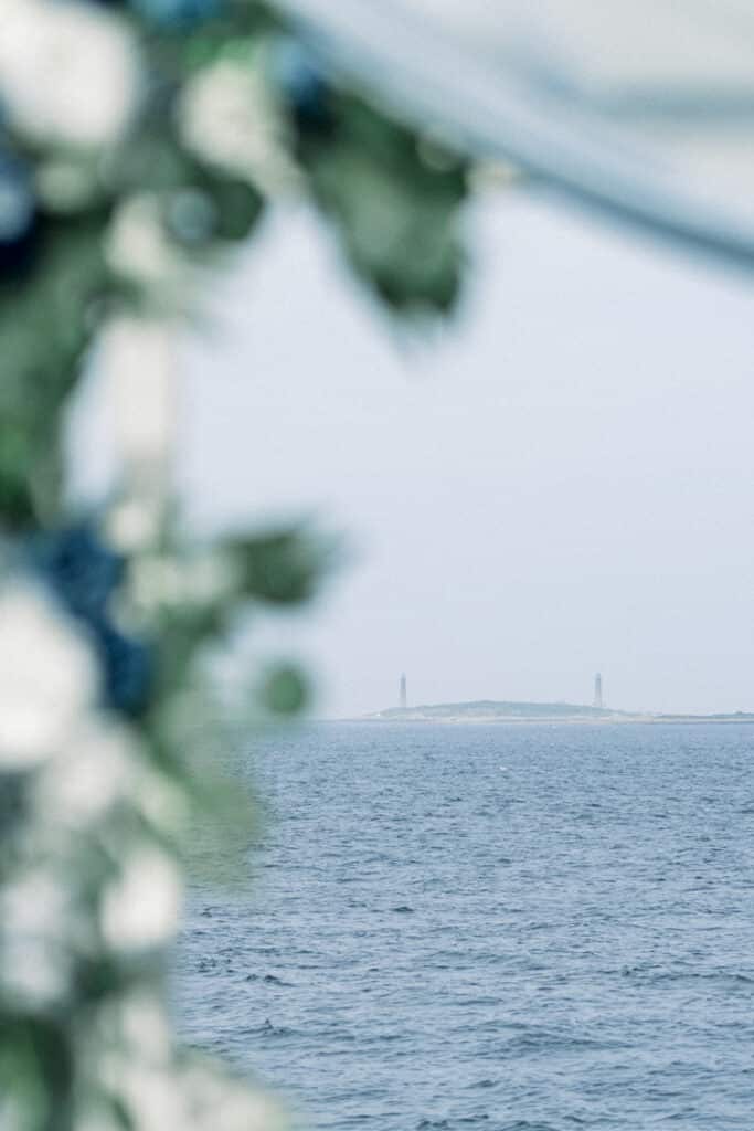 bass rocks ceremony view