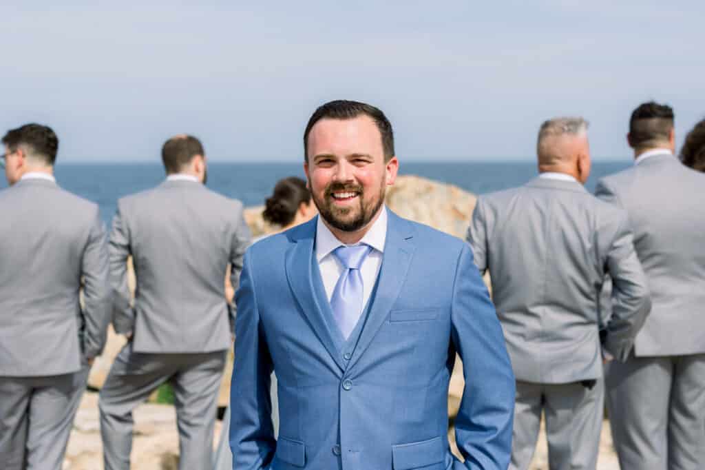 bass rocks groom and groomsmen