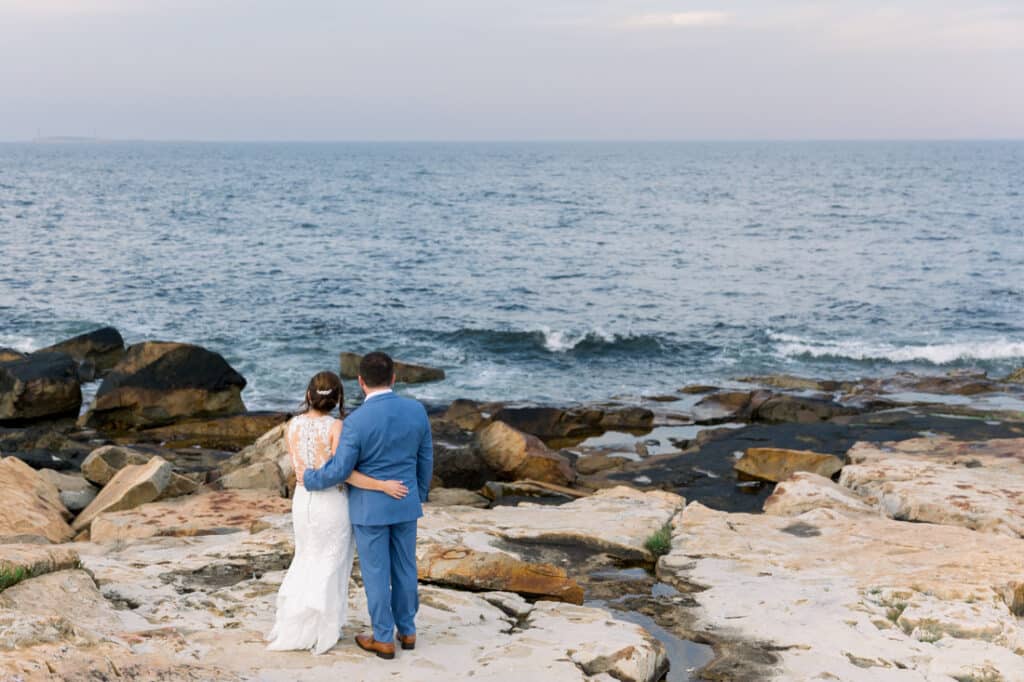 bass rocks sunset portrait