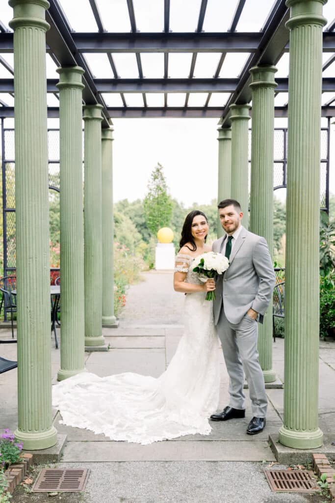 New England Botanic Garden Wedding Portrait
