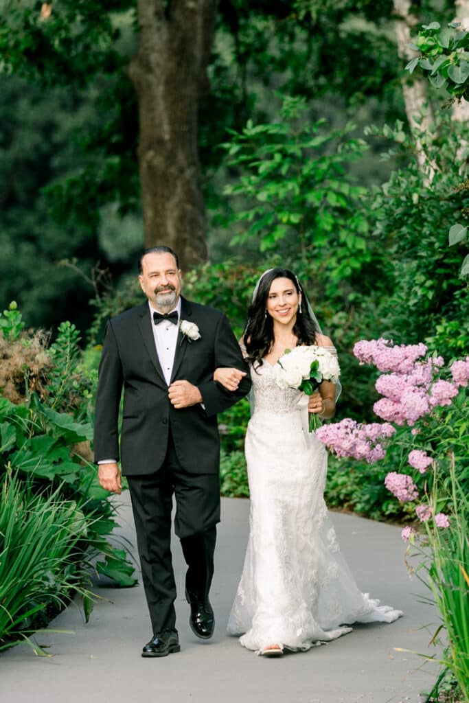 New England Botanic Garden wedding aisle