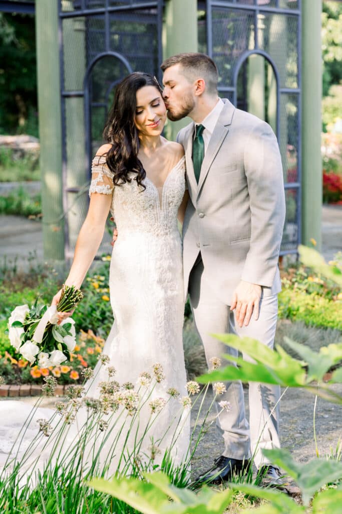 Tower Hill Botanic Garden Wedding Portrait