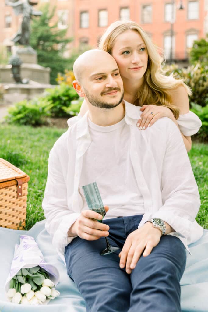 Boston Garden Engagement Photos Picnic