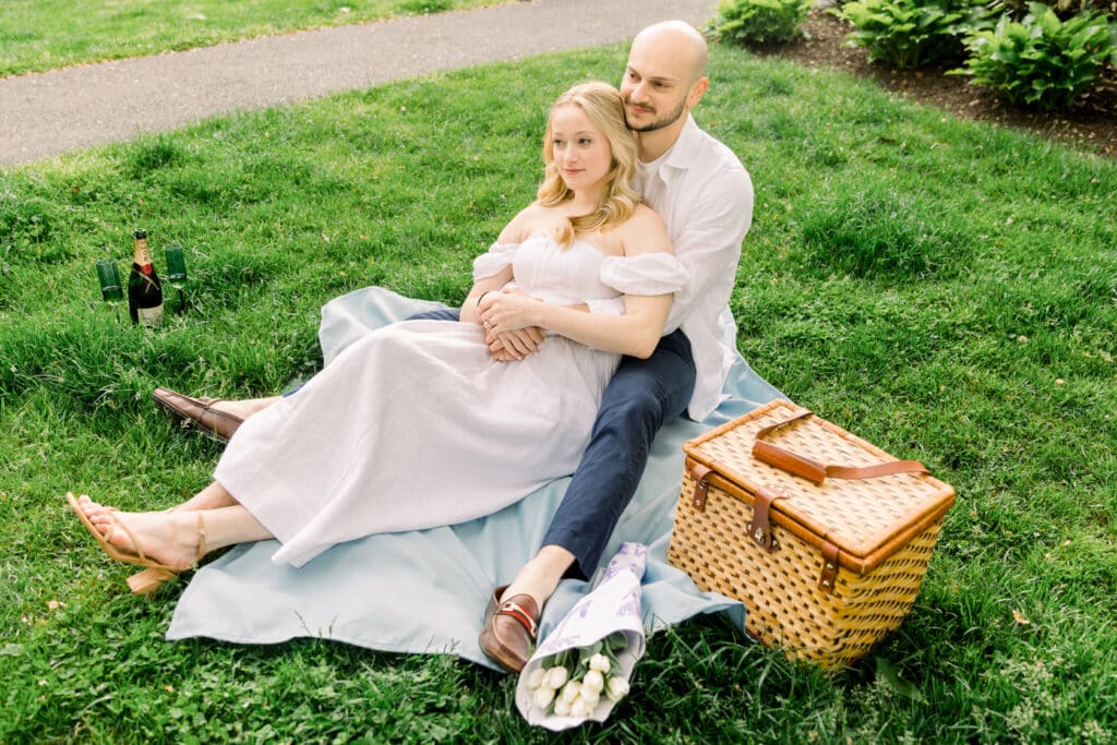 Boston Garden Picnic Engagement Shoot