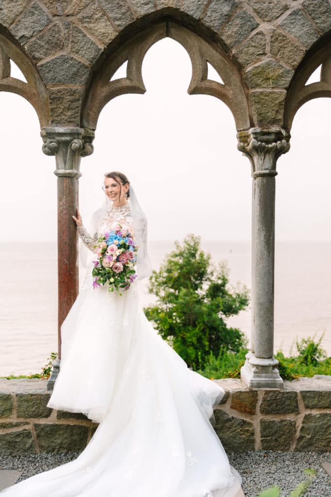 Hammond Castle Wedding Bridal Portrait