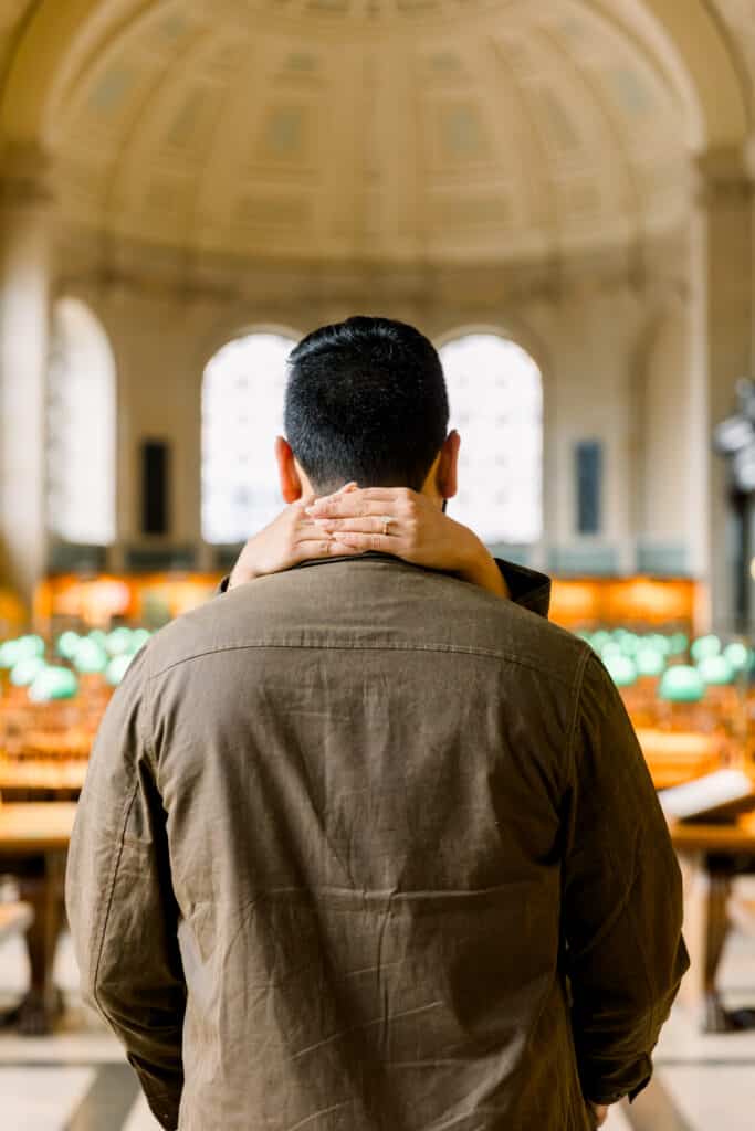 Boston Library Bates Hall Engagement