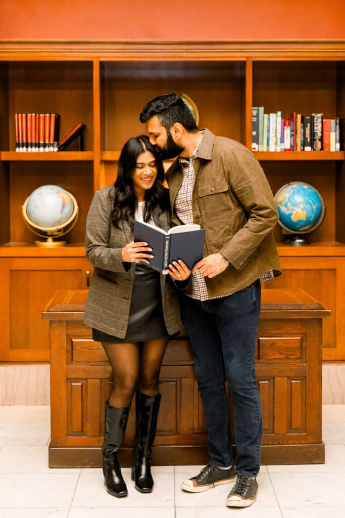 Boston Library Engagement Photos