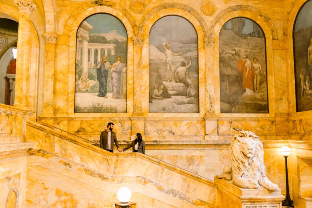 Boston Public Library Staircase Engagement