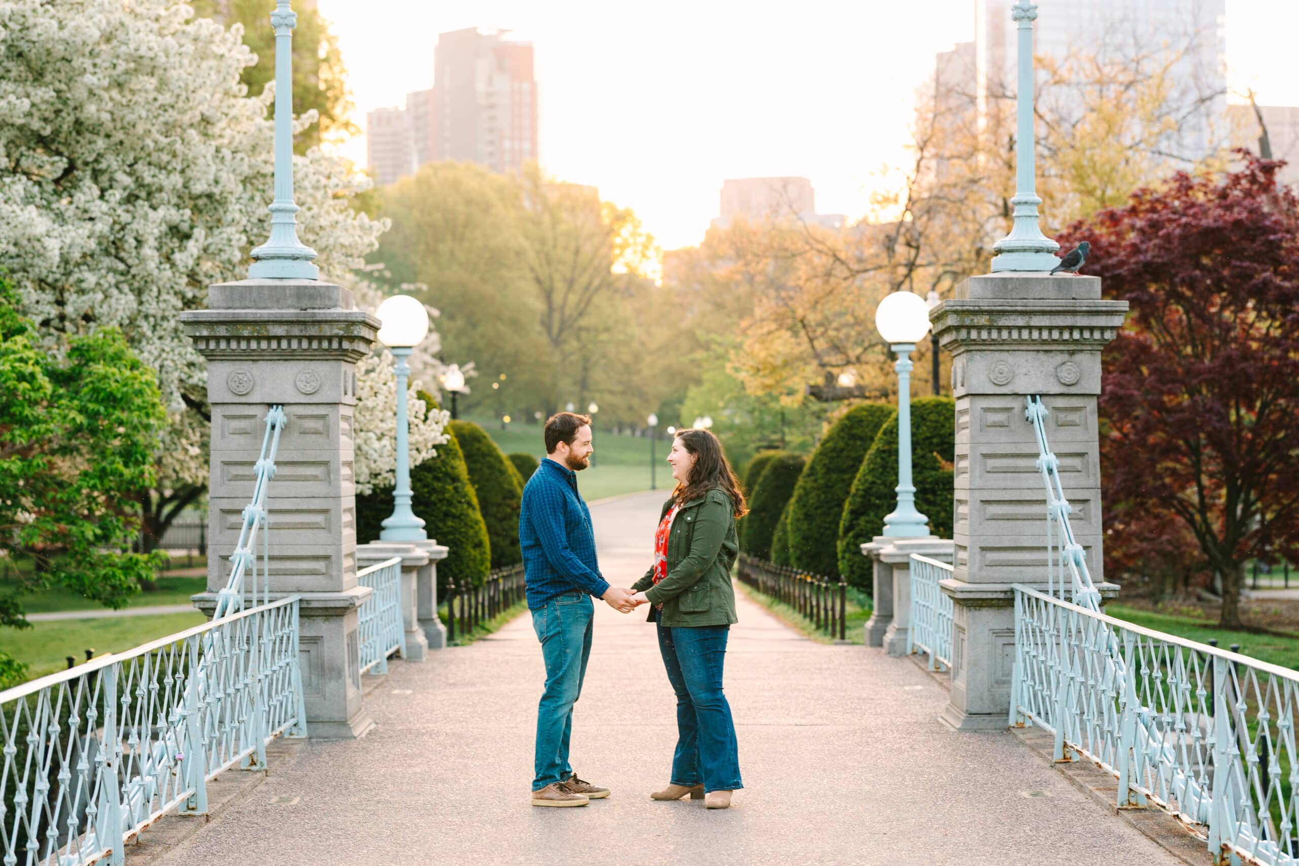 Sunrise Boston Public Garden Engagement