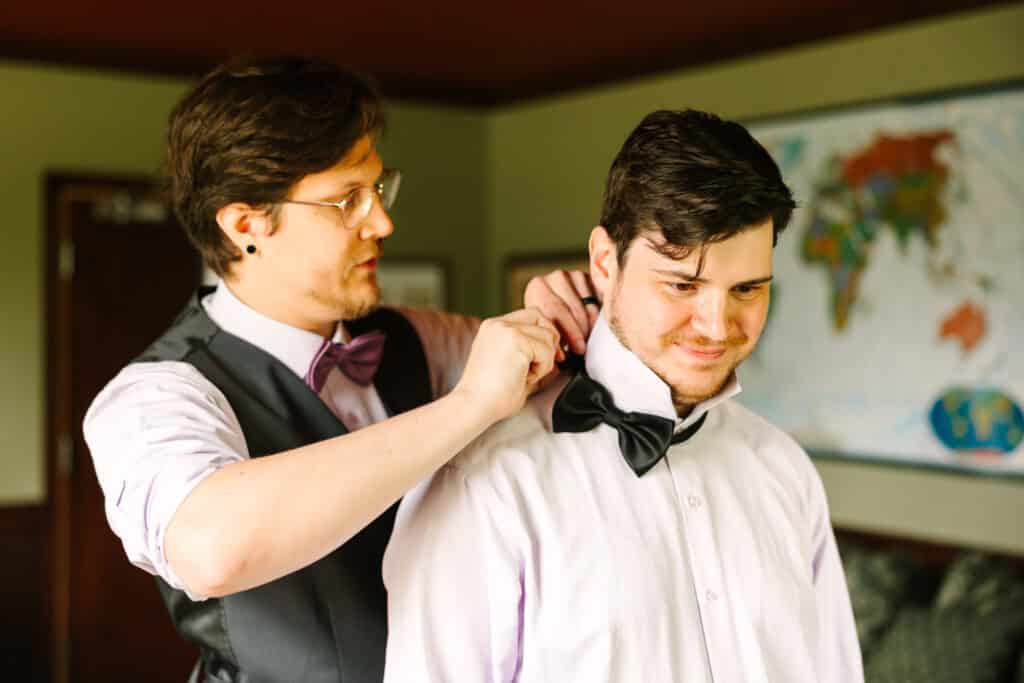 Charter Oak Groom Getting Ready