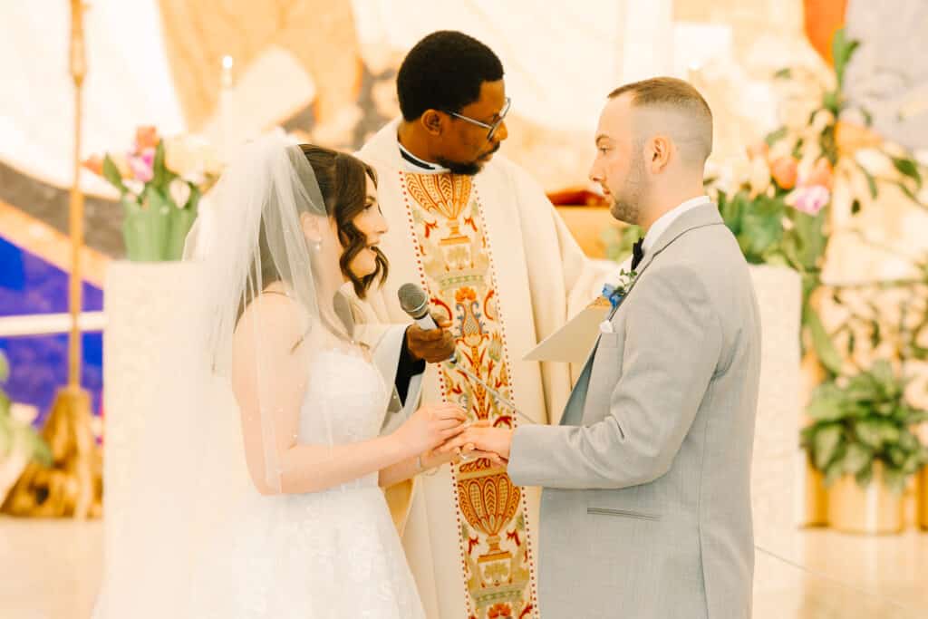 Sacred Heart Wedding Ring Exchange