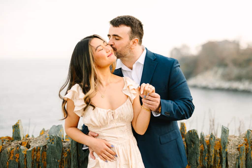 Newport Cliff Walk Engagement Photographer