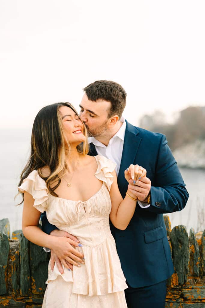 Newport Cliff Walk Engagement Photography