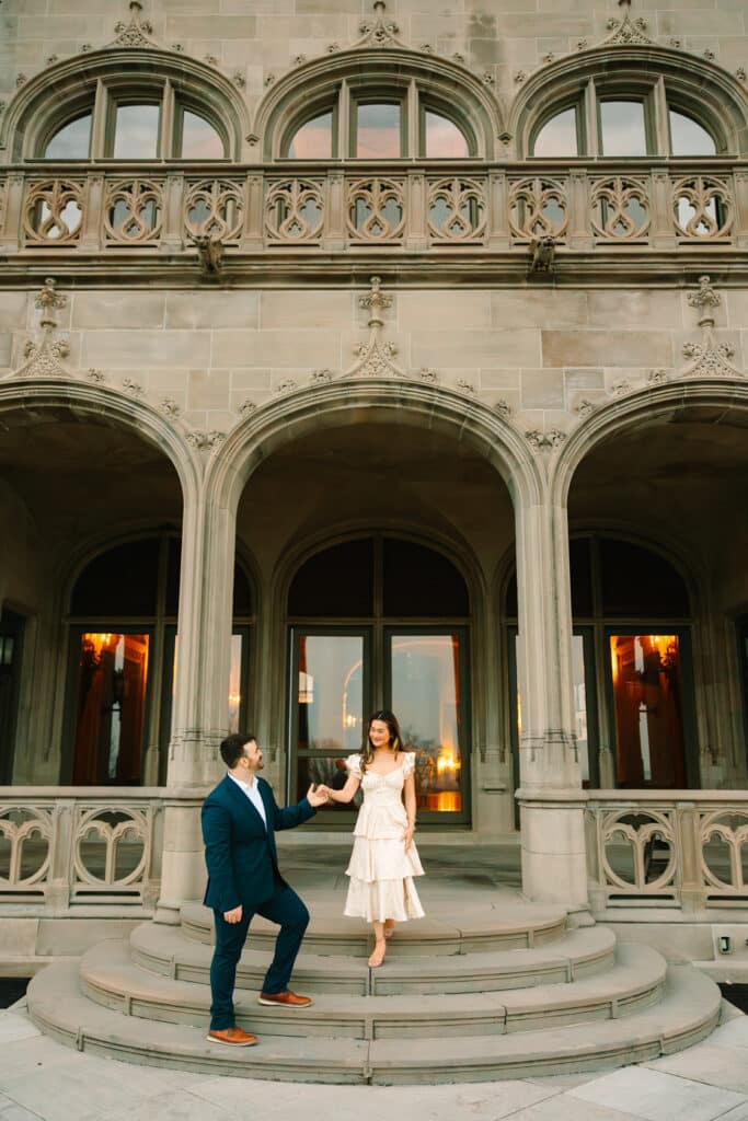 Ochre Court Sunset Engagement Session