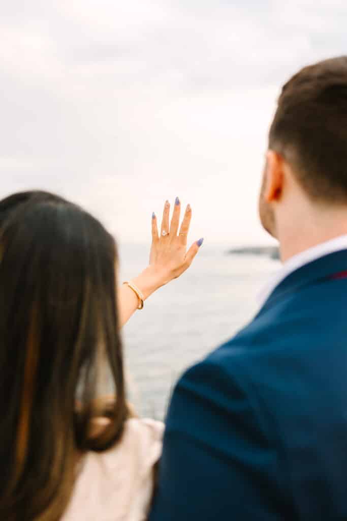 Spring Newport Cliff Walk Engagement Photos