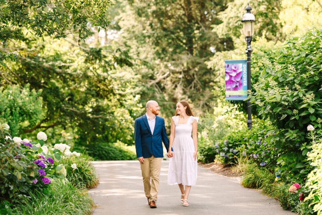 Cape Cod Garden Engagement Photos