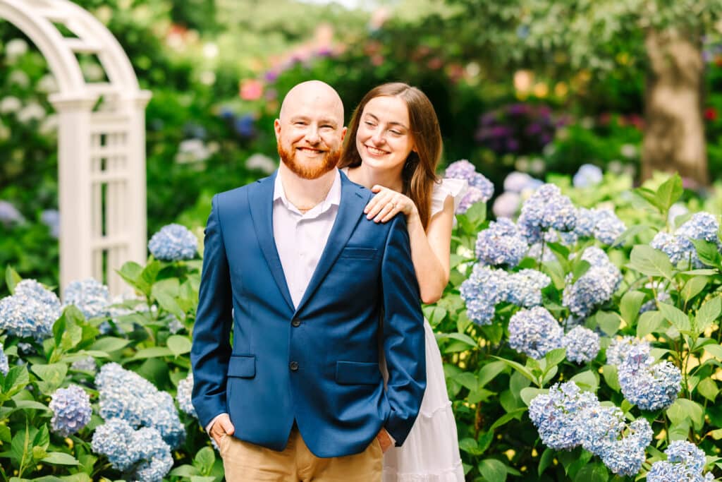 Heritage Museum Hydrangea Engagement