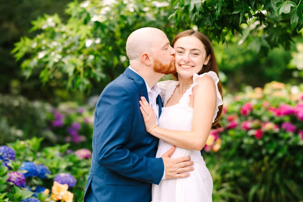 Hydrangea Festival Engagement Photo